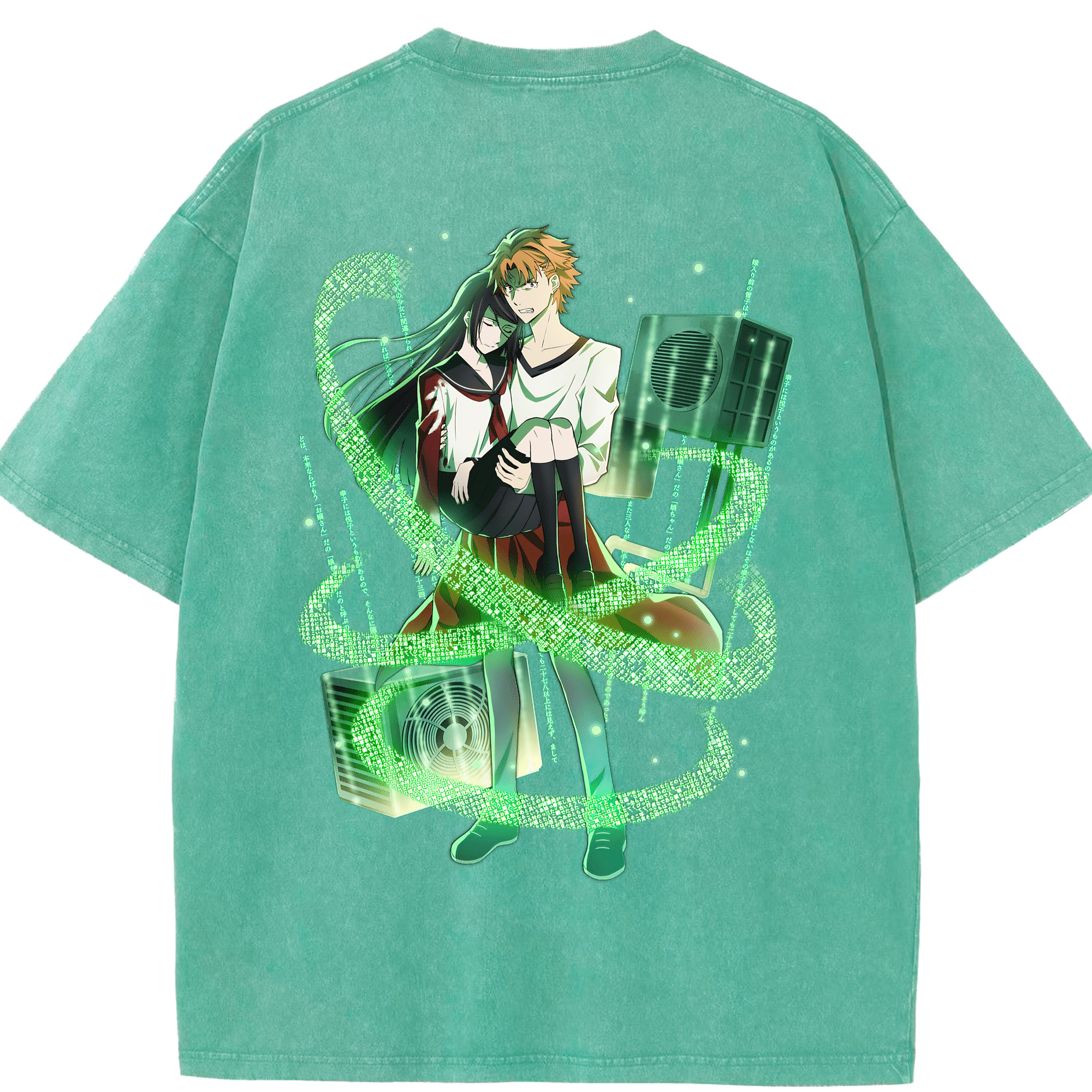 （画像用） 文豪ストレイドッグス Bungo Stray Dogs 綿100% ヴィンテージ風 半袖Tシャツ（背面プリント）